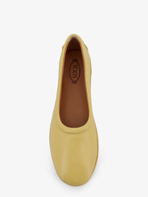 Tod's Women's Leather Ballet Flats Yellow