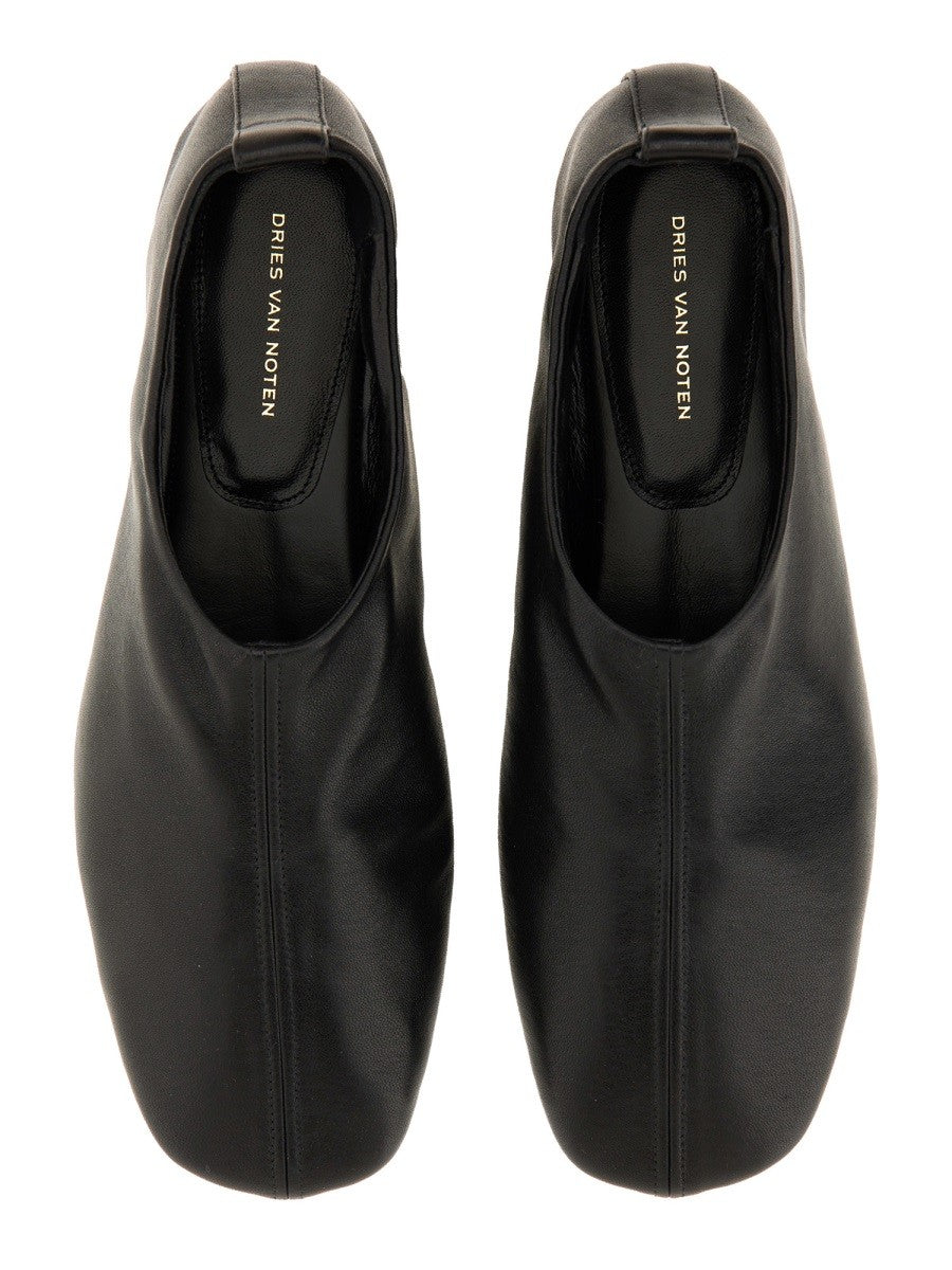 Dries Van Noten Women's Leather Ballet Flats Black, view 6