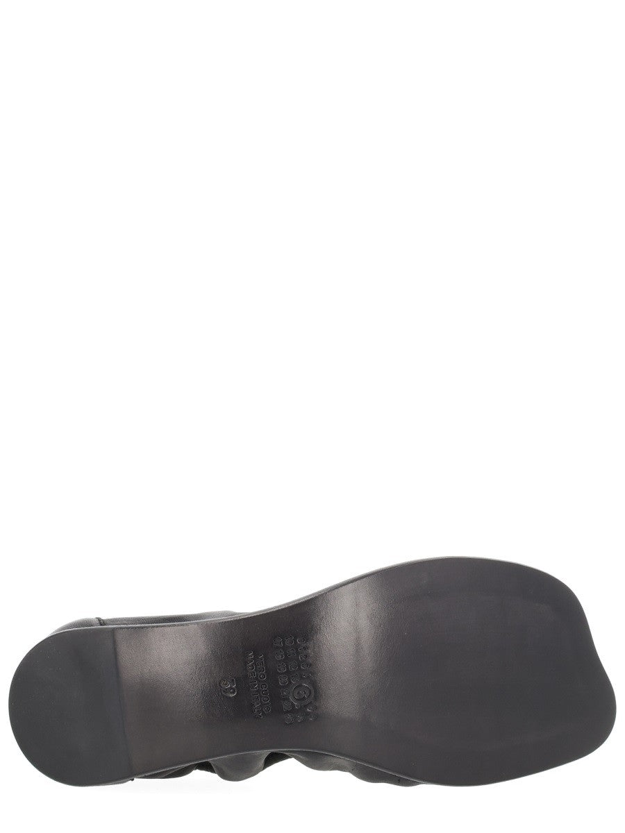 MM6 Maison Margiela Women's Leather Ballerina Black