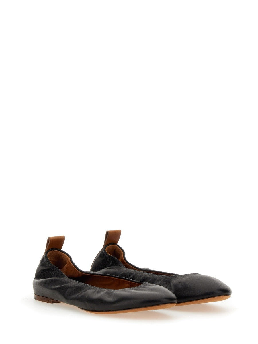 LANVIN Women's Leather Ballerina Black