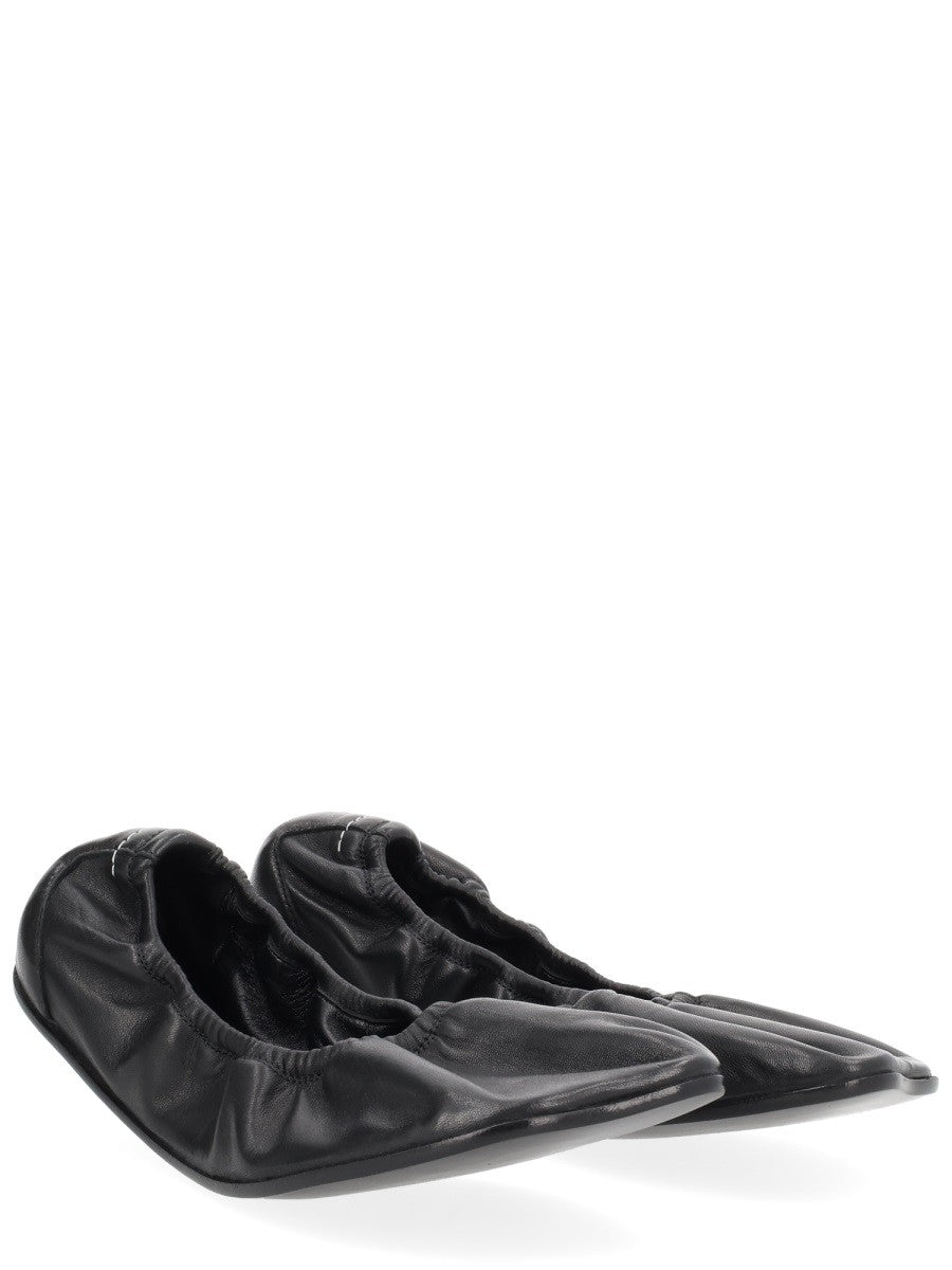 MM6 Maison Margiela Women's Leather Ballerina Black