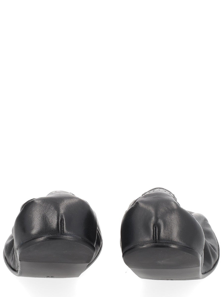 MM6 Maison Margiela Women's Leather Ballerina Black