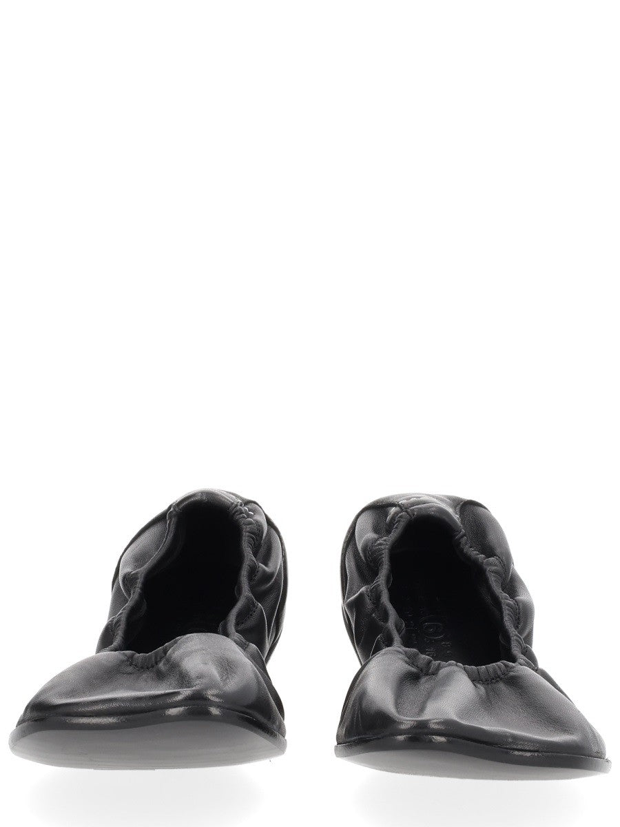 MM6 Maison Margiela Women's Leather Ballerina Black