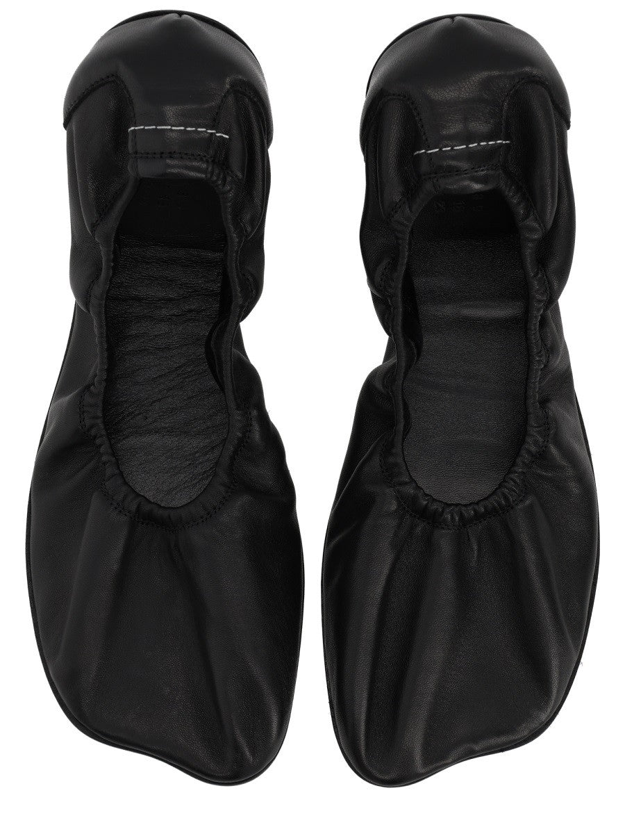 MM6 Maison Margiela Women's Leather Ballerina Black