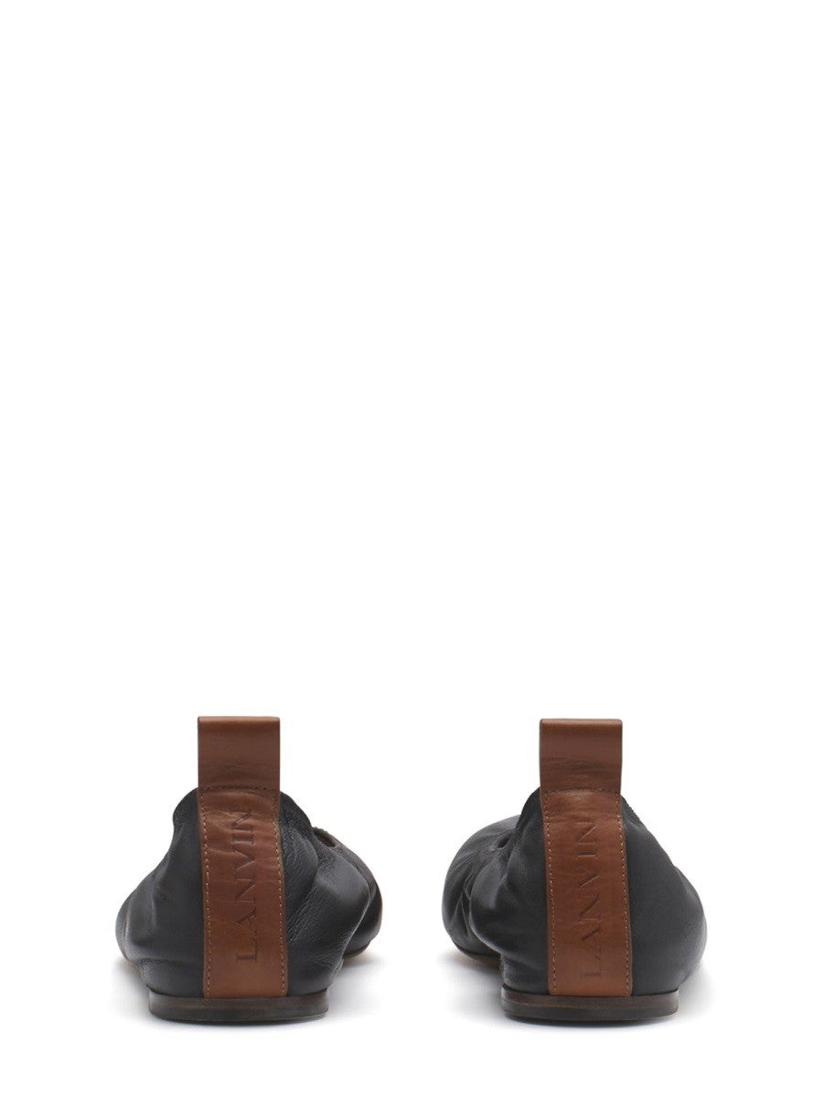 LANVIN Women's Leather Ballerina Black