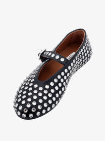 ALAÏA Women's Leather Ballet Flats Black