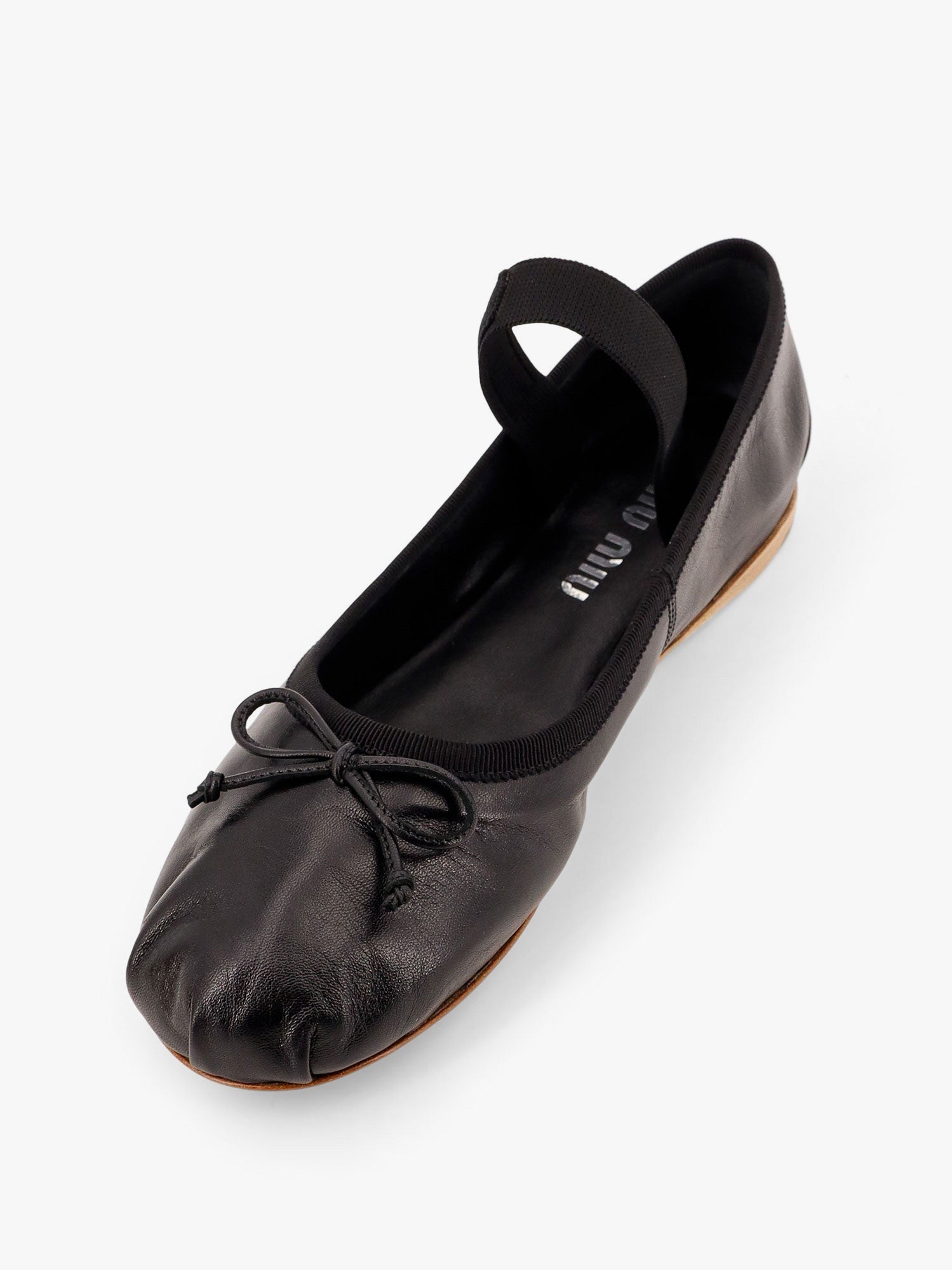 Miu Miu Women's Leather Ballet Flats Black