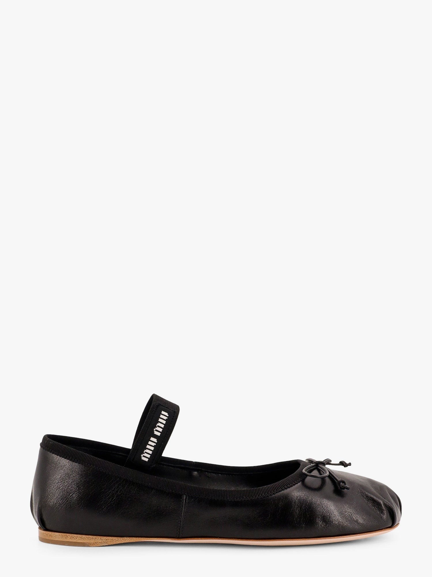 Miu Miu Women's Leather Ballet Flats Black