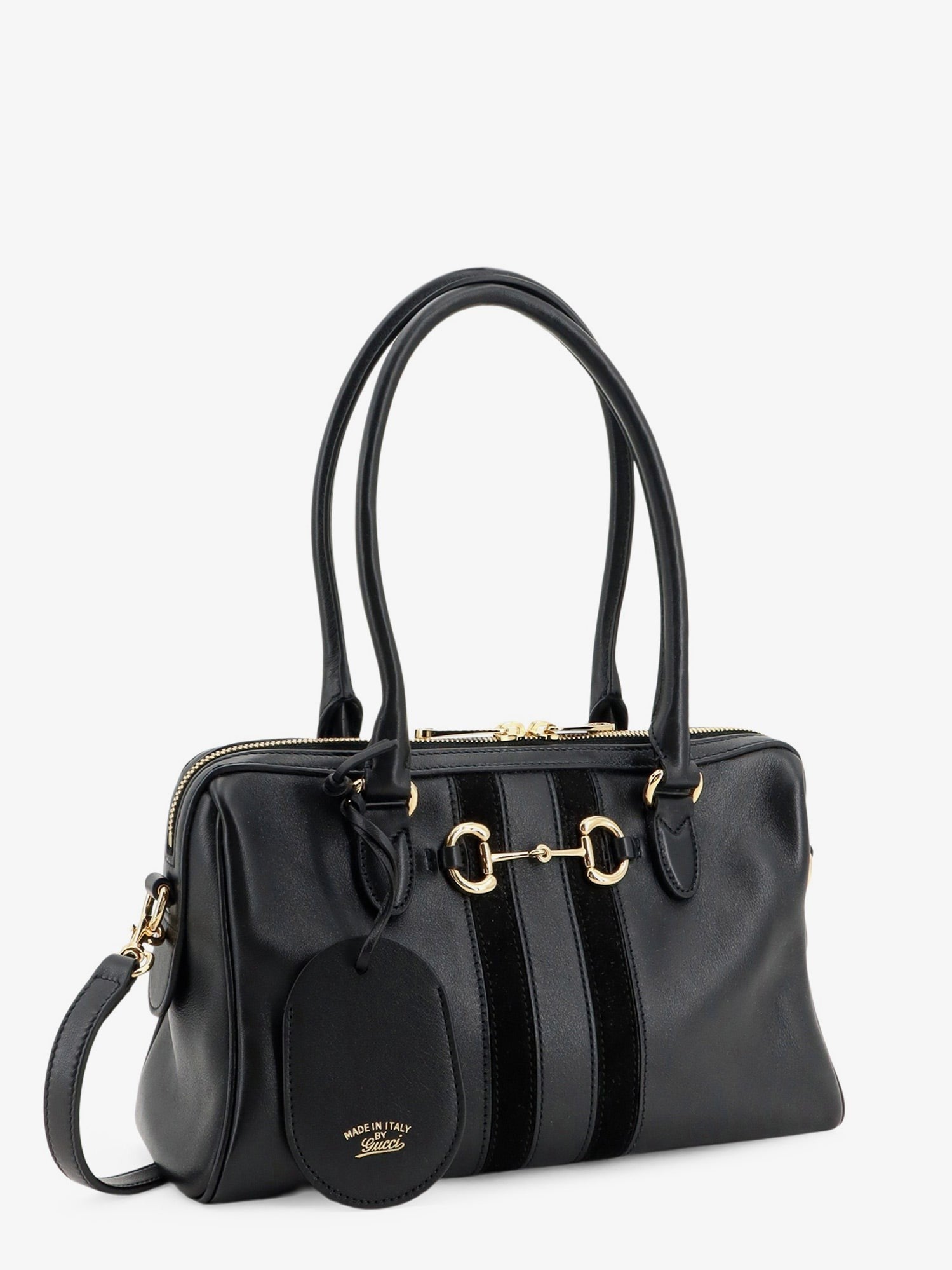 Gucci Women's Leather Bauletto Borsetto Shoulder Bag Black
