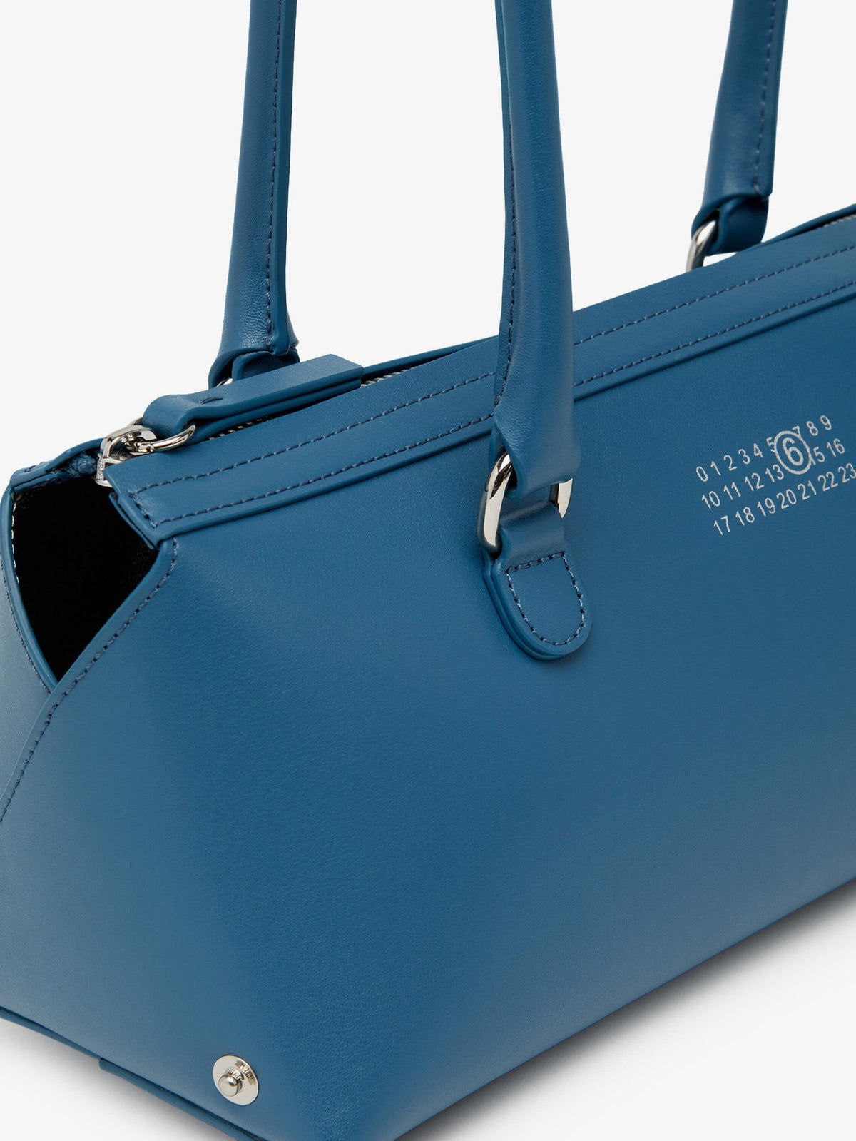 MM6 Maison Margiela Women's Leather Bauletto Shoulder Bag Blue