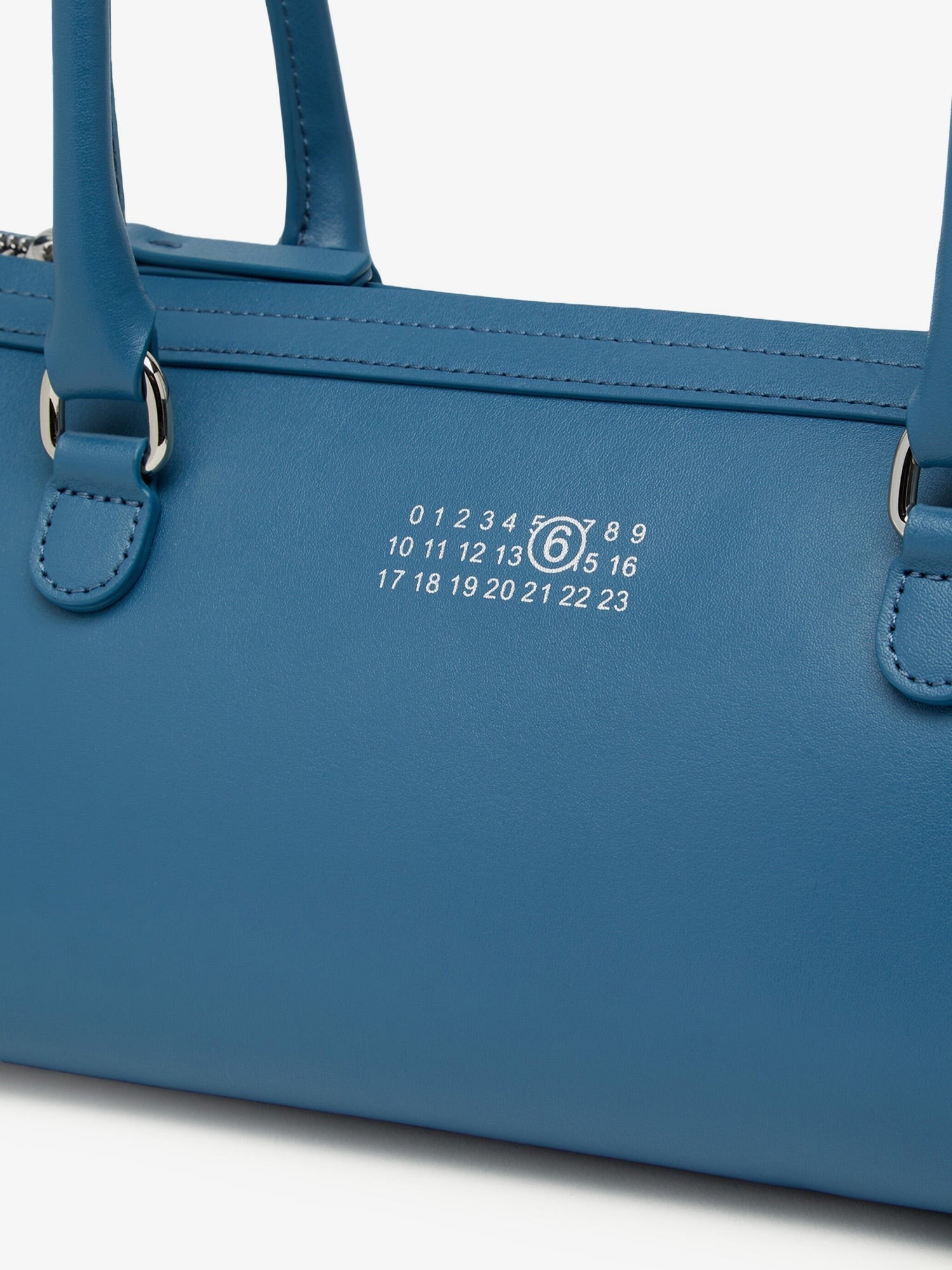MM6 Maison Margiela Women's Leather Bauletto Shoulder Bag Blue
