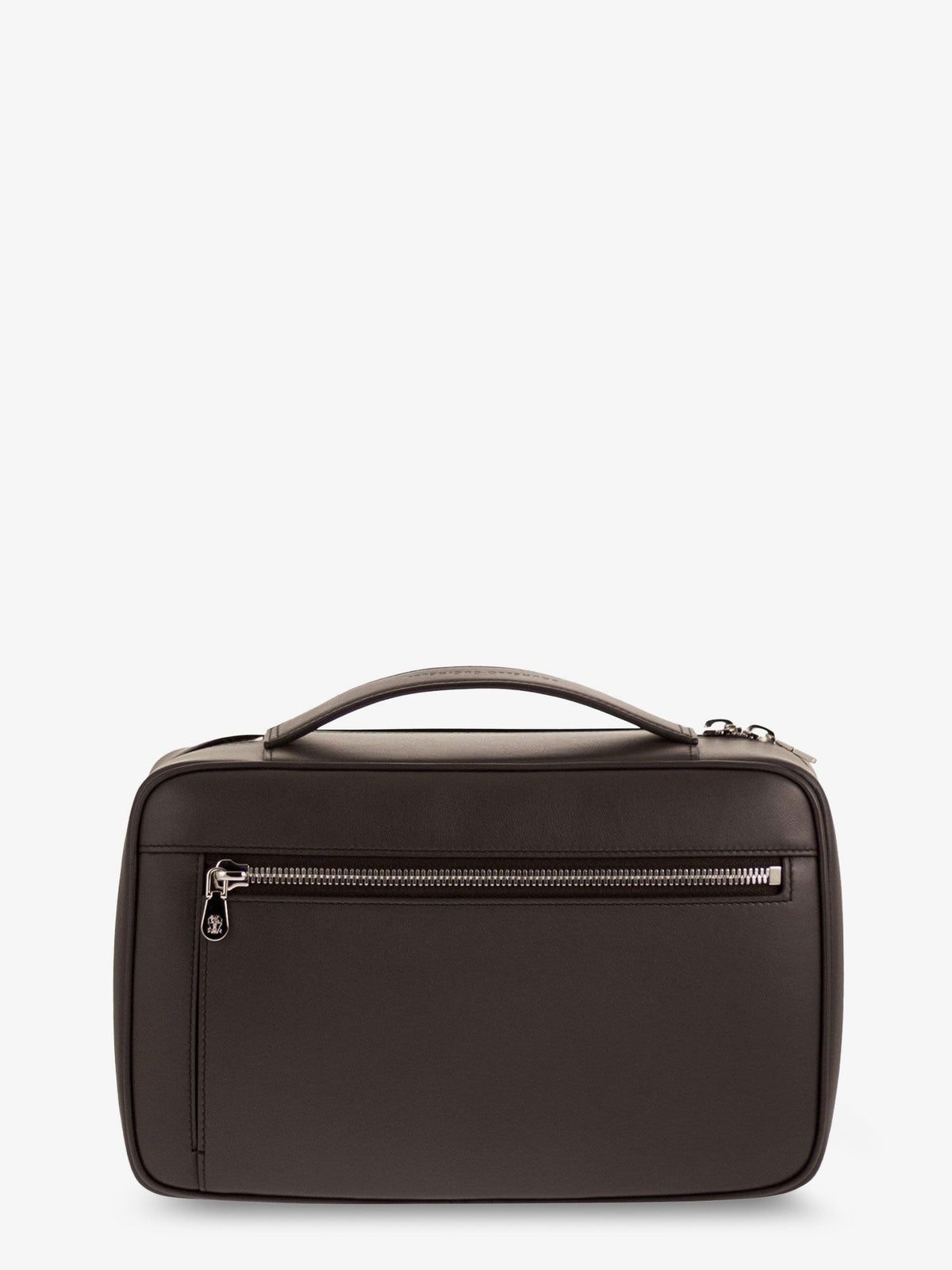 Brunello Cucinelli Men's Leather Beauty Case Gold, view 2