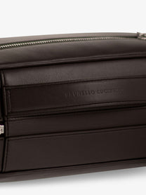 Brunello Cucinelli Men's Leather Beauty Case Gold, view 4