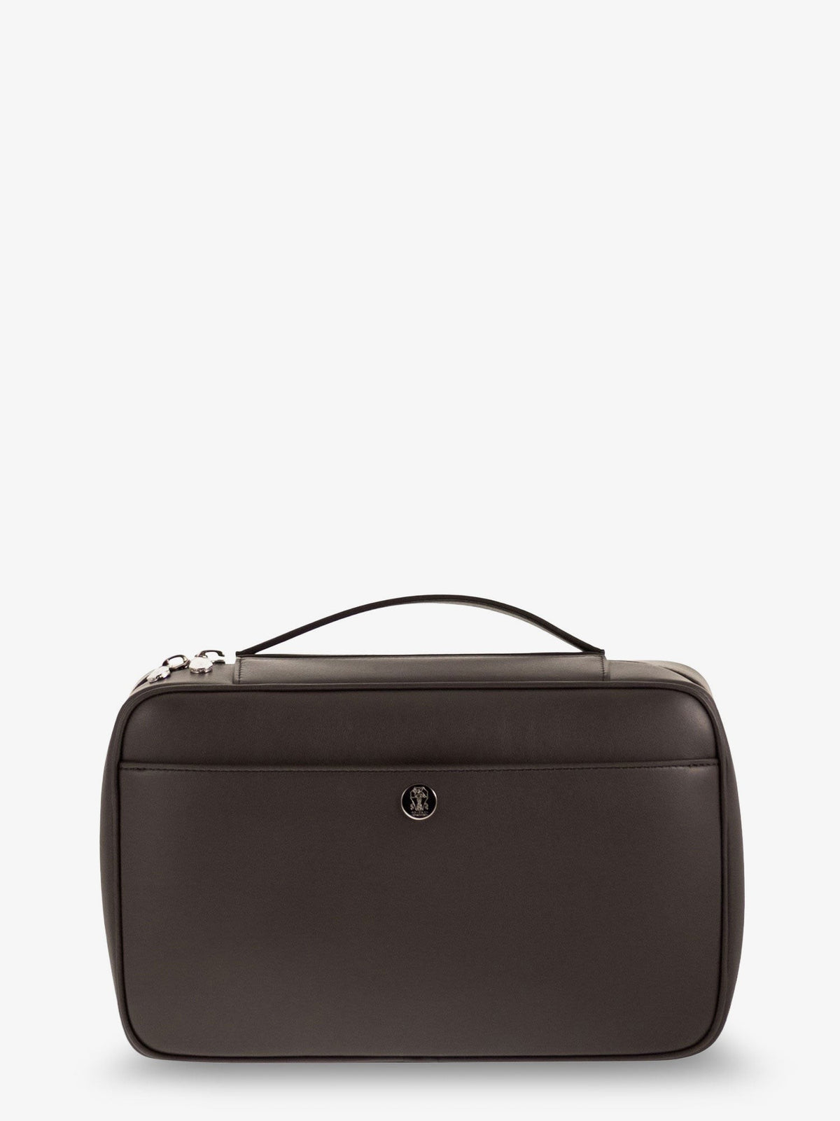 Brunello Cucinelli Men's Leather Beauty Case Gold