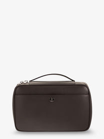 Brunello Cucinelli Men's Leather Beauty Case Gold