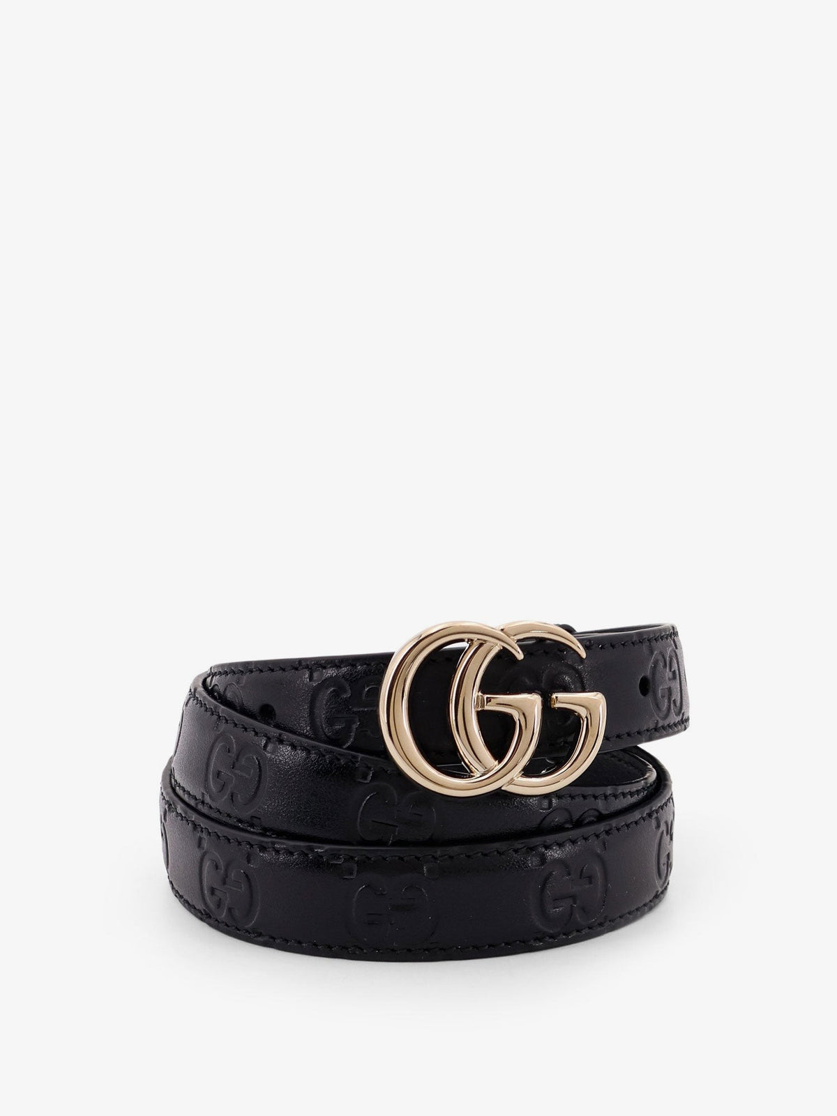 Gucci Women's Leather Belt Black, view 3