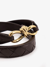 Bottega Veneta Women's Leather Belt Brown