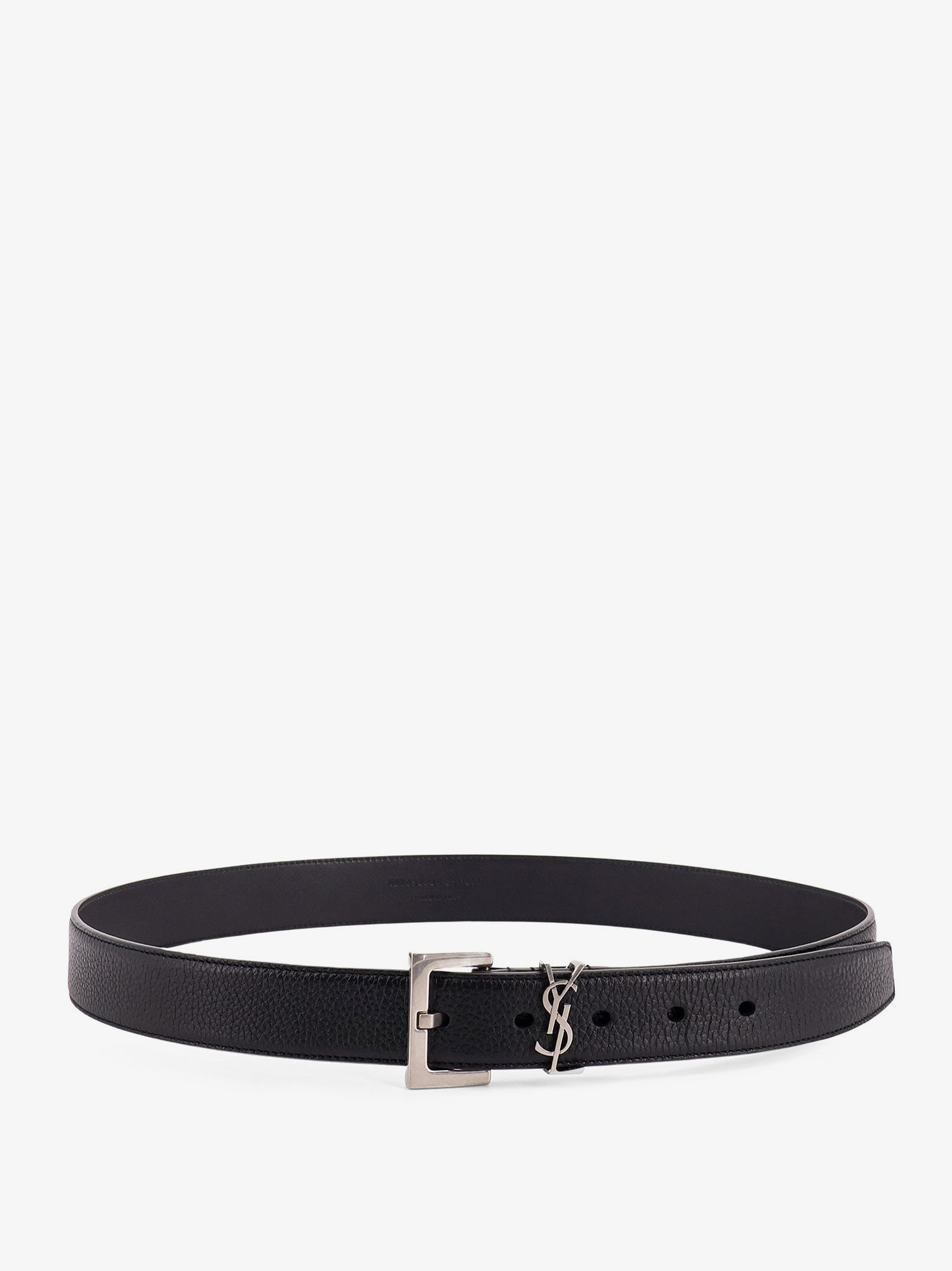 Saint Laurent Men's Leather Belt Black
