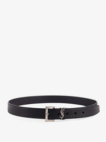 Saint Laurent Men's Leather Belt Black