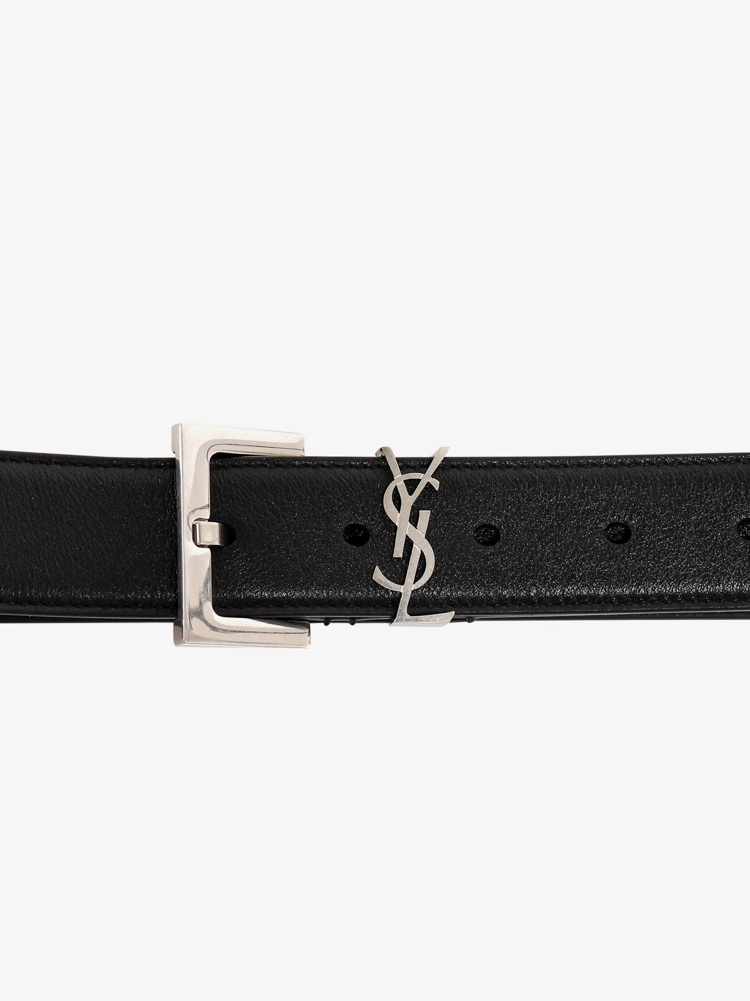 Saint Laurent Women's Leather Belt Black