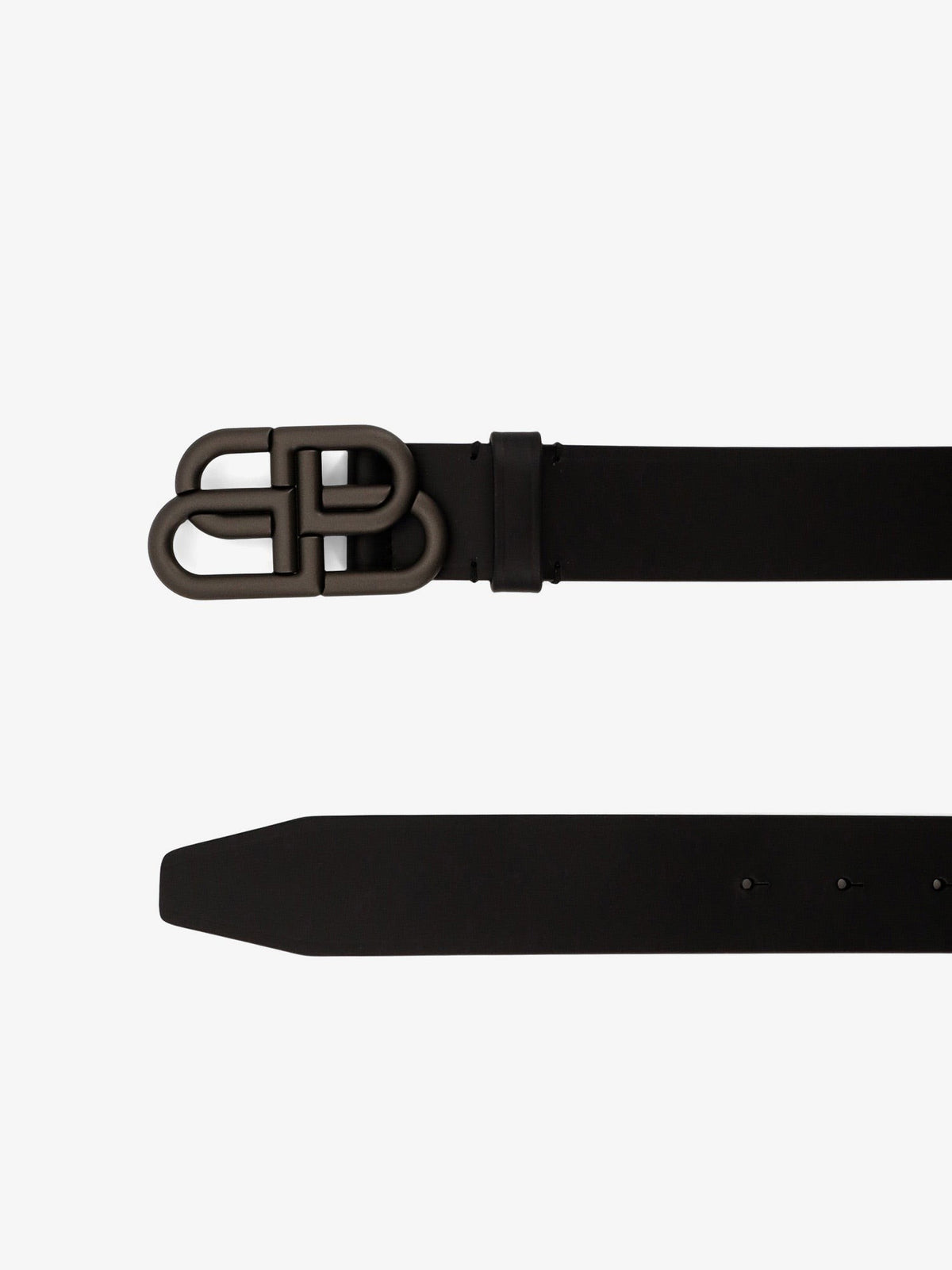 Balenciaga Men's Leather Belt Black