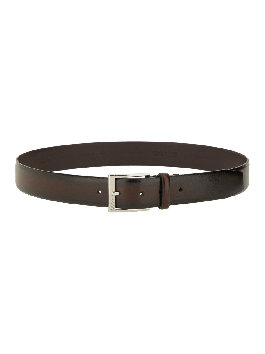 BOSS Men's Leather Belt Brown