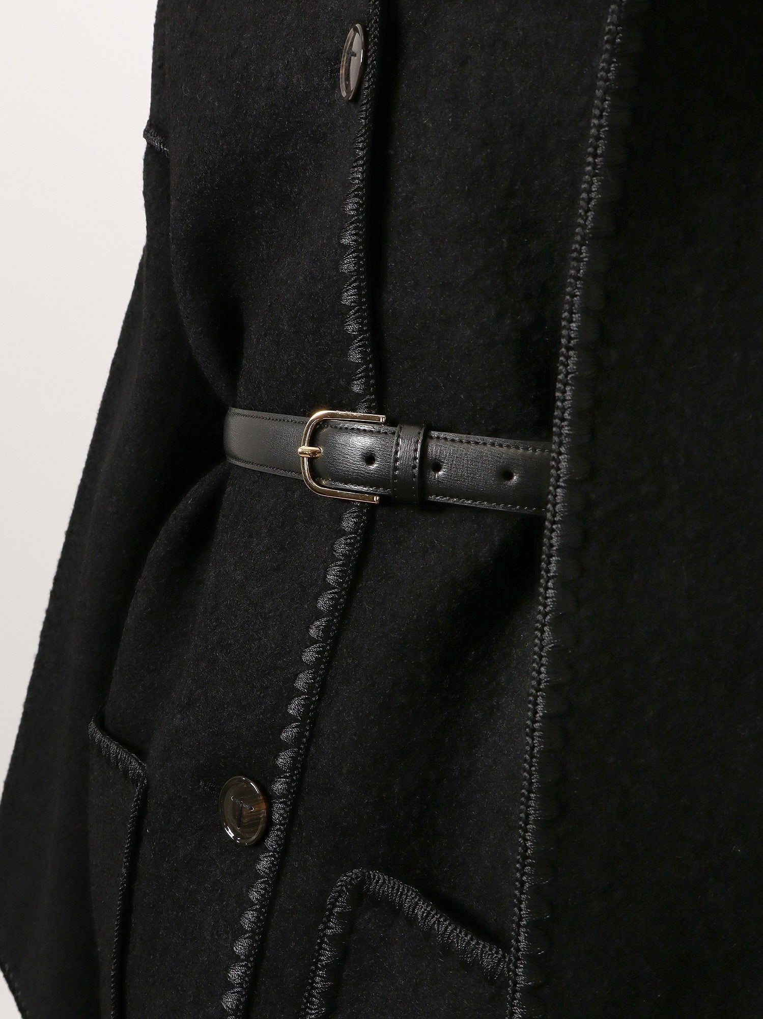 Toteme Women's Leather Belt Black
