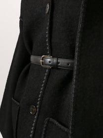 Toteme Women's Leather Belt Black