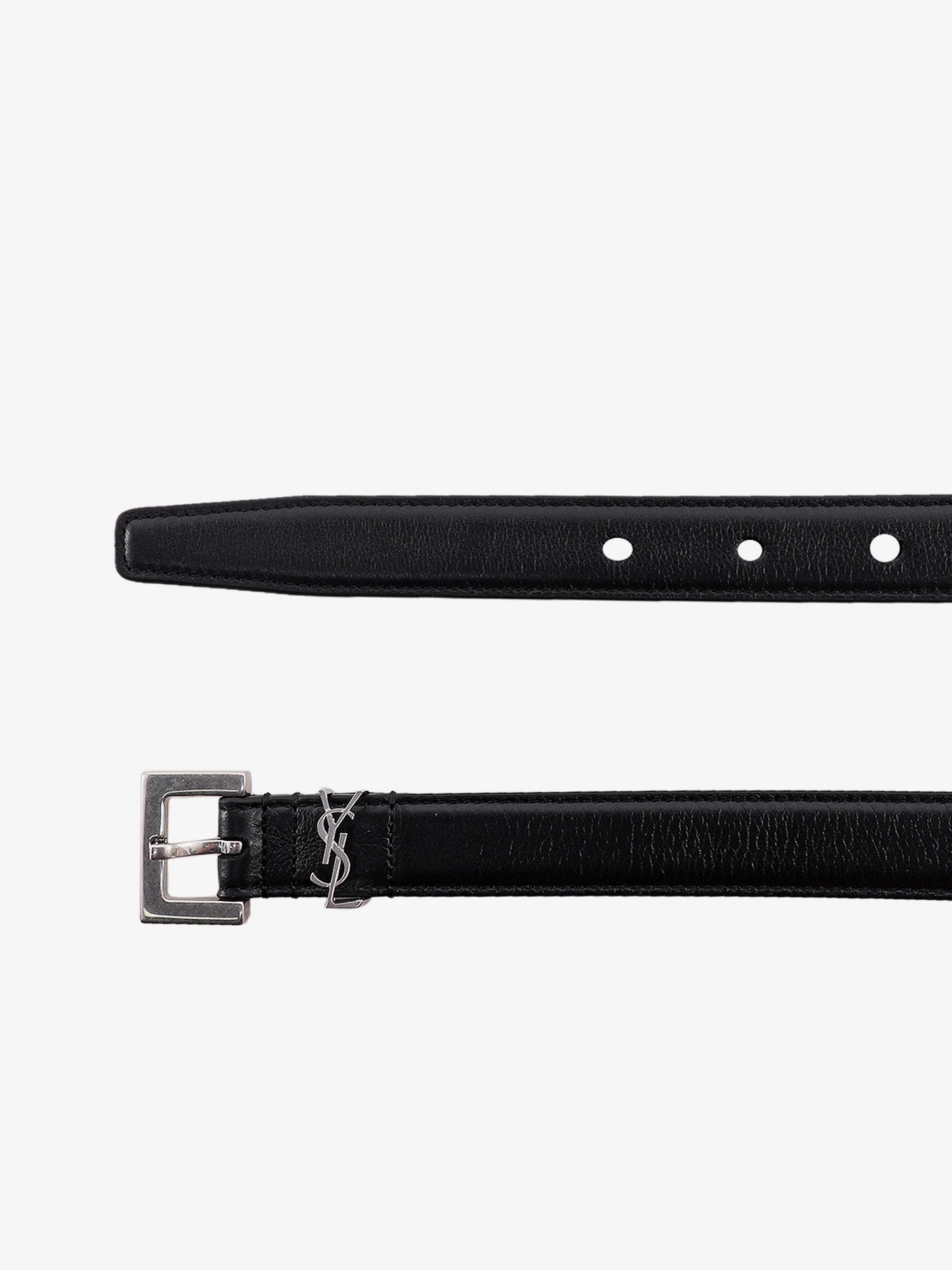 Saint Laurent Women's Leather Belt Black