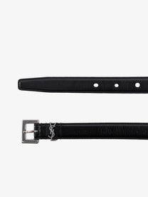 Saint Laurent Women's Leather Belt Black
