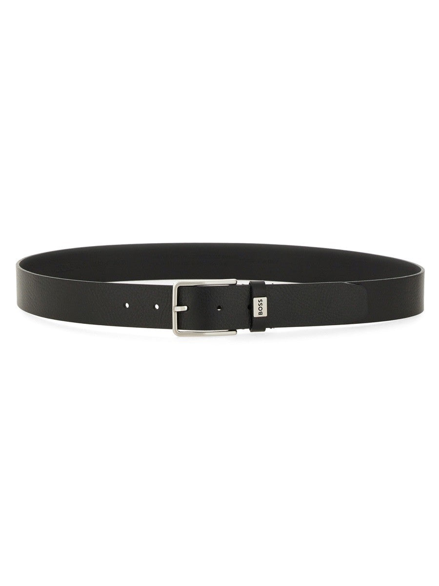 BOSS Men's Cintura Elio in Pelle Black