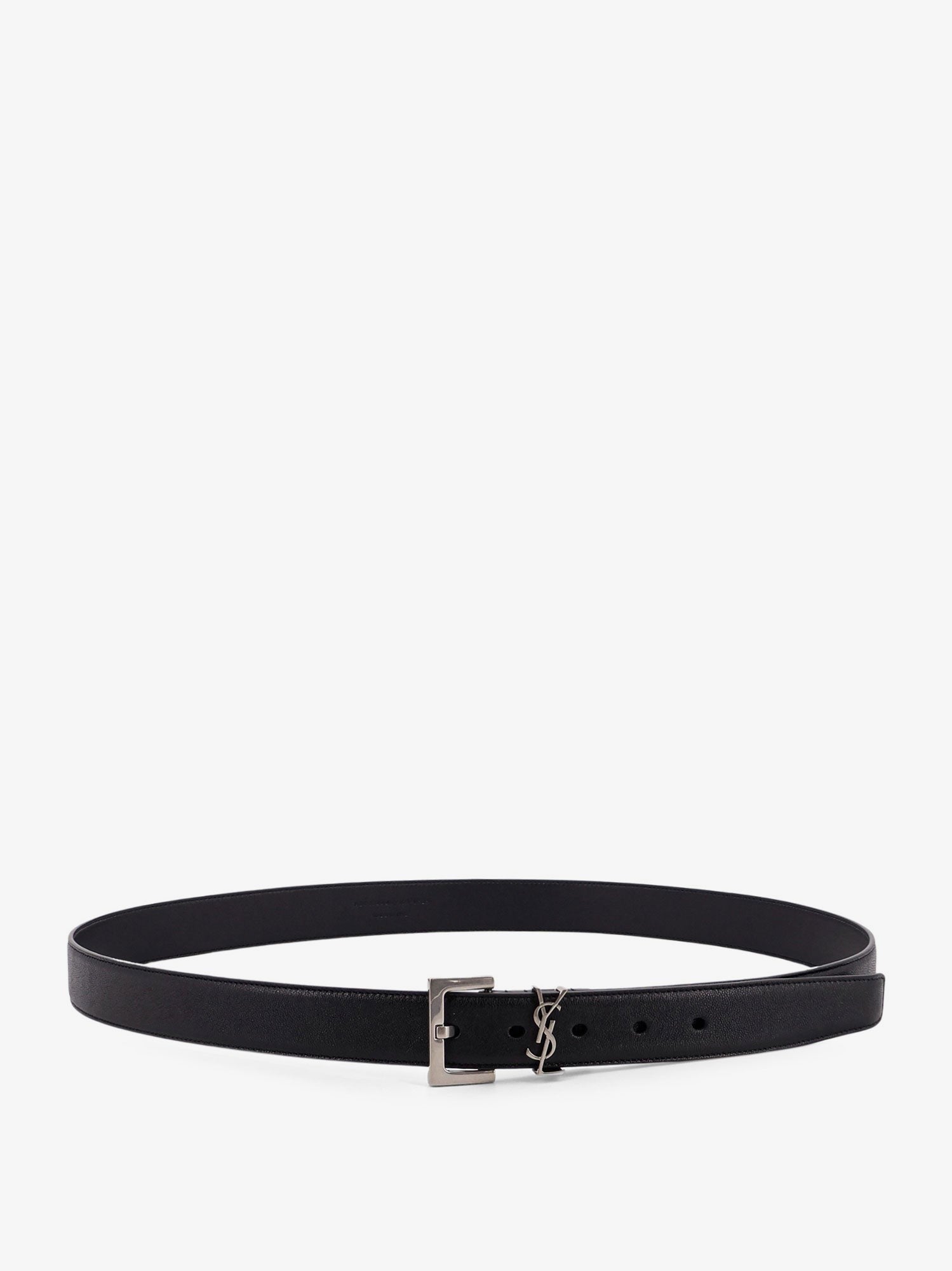 Saint Laurent Men's Leather Belt Black
