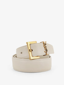 Saint Laurent Women's Leather Belt White