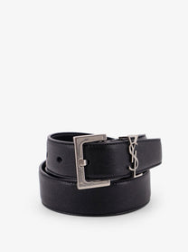 Saint Laurent Men's Leather Belt Black