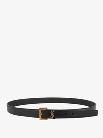 Saint Laurent Men's Leather Belt Black