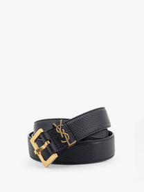 Saint Laurent Women's Leather Belt Black