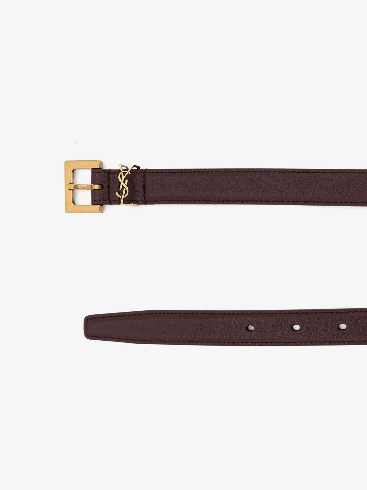 Saint Laurent Women's Leather Belt Beige