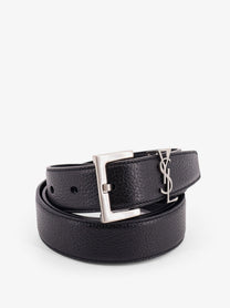 Saint Laurent Men's Leather Belt Black