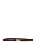 Brunello Cucinelli Men's Leather Belt Gold, view 3