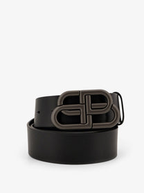 Balenciaga Men's Leather Belt Black