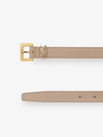 Saint Laurent Women's Leather Belt Beige