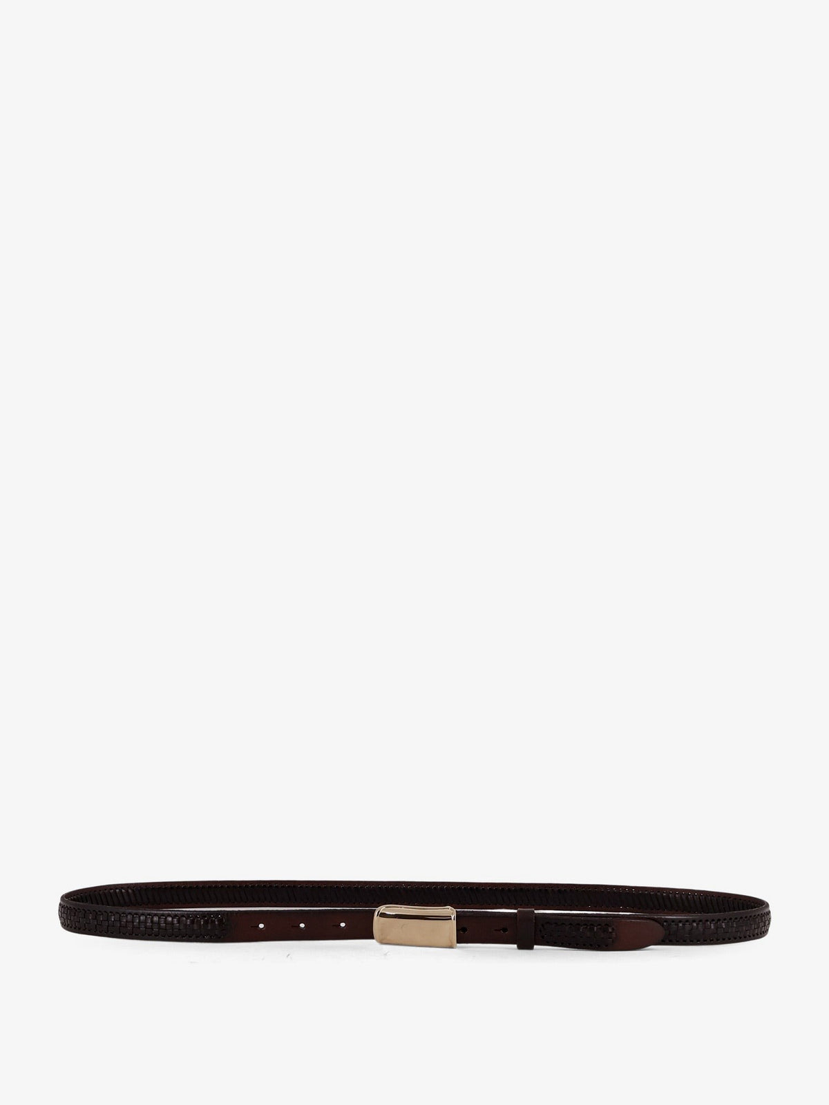 Brunello Cucinelli Men's Leather Belt Gold