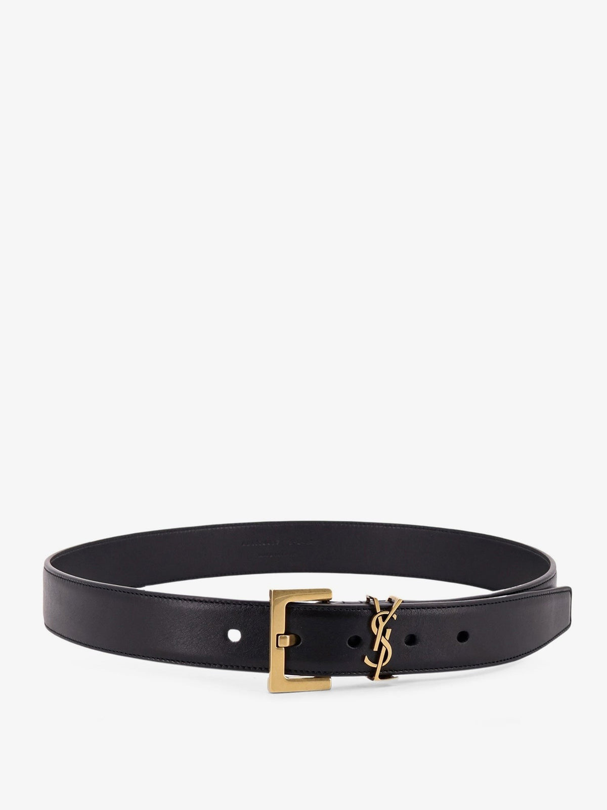 Saint Laurent Women's Leather Belt Black