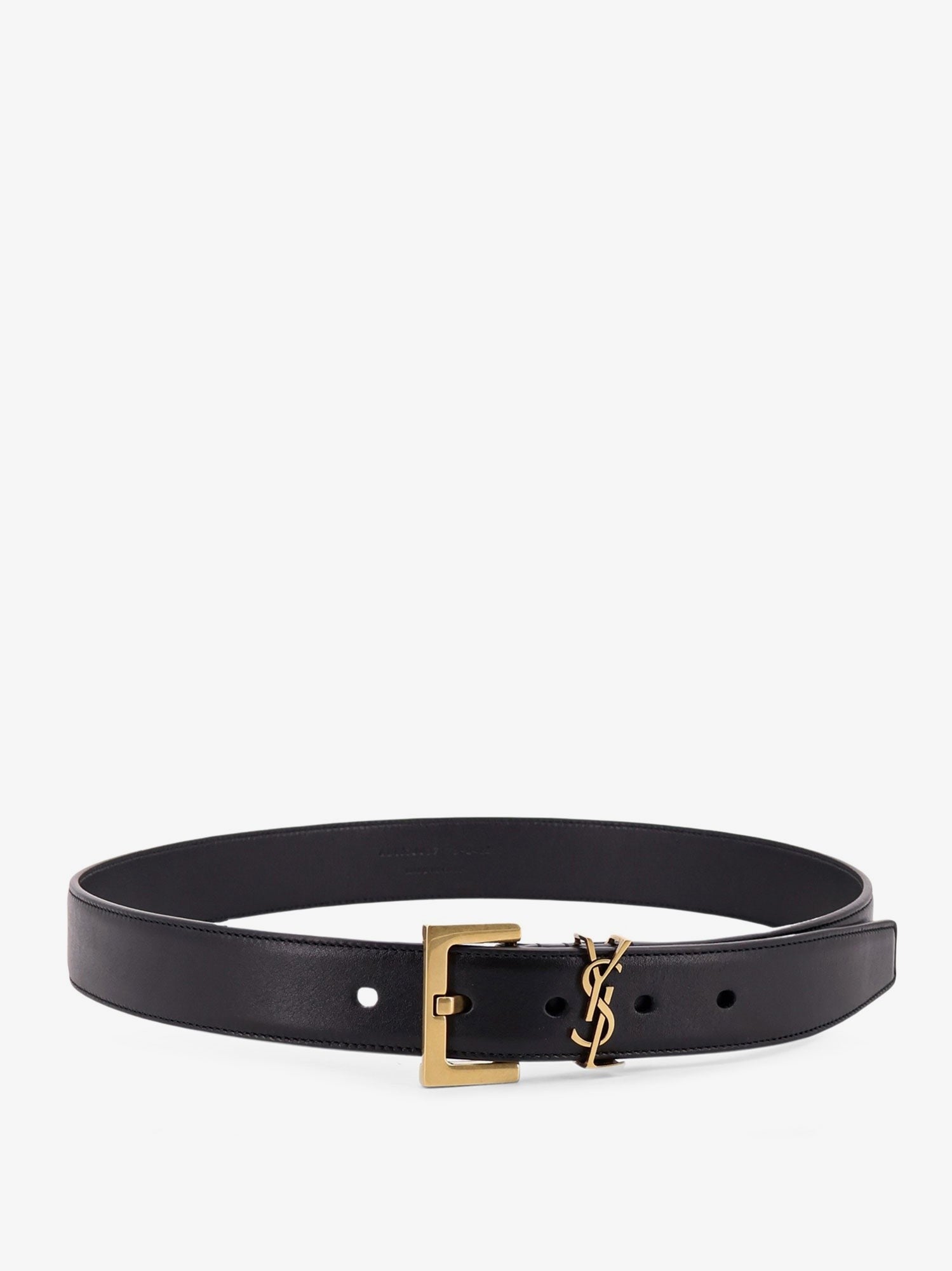 Saint Laurent Women's Leather Belt Black