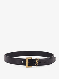 Saint Laurent Women's Leather Belt Black