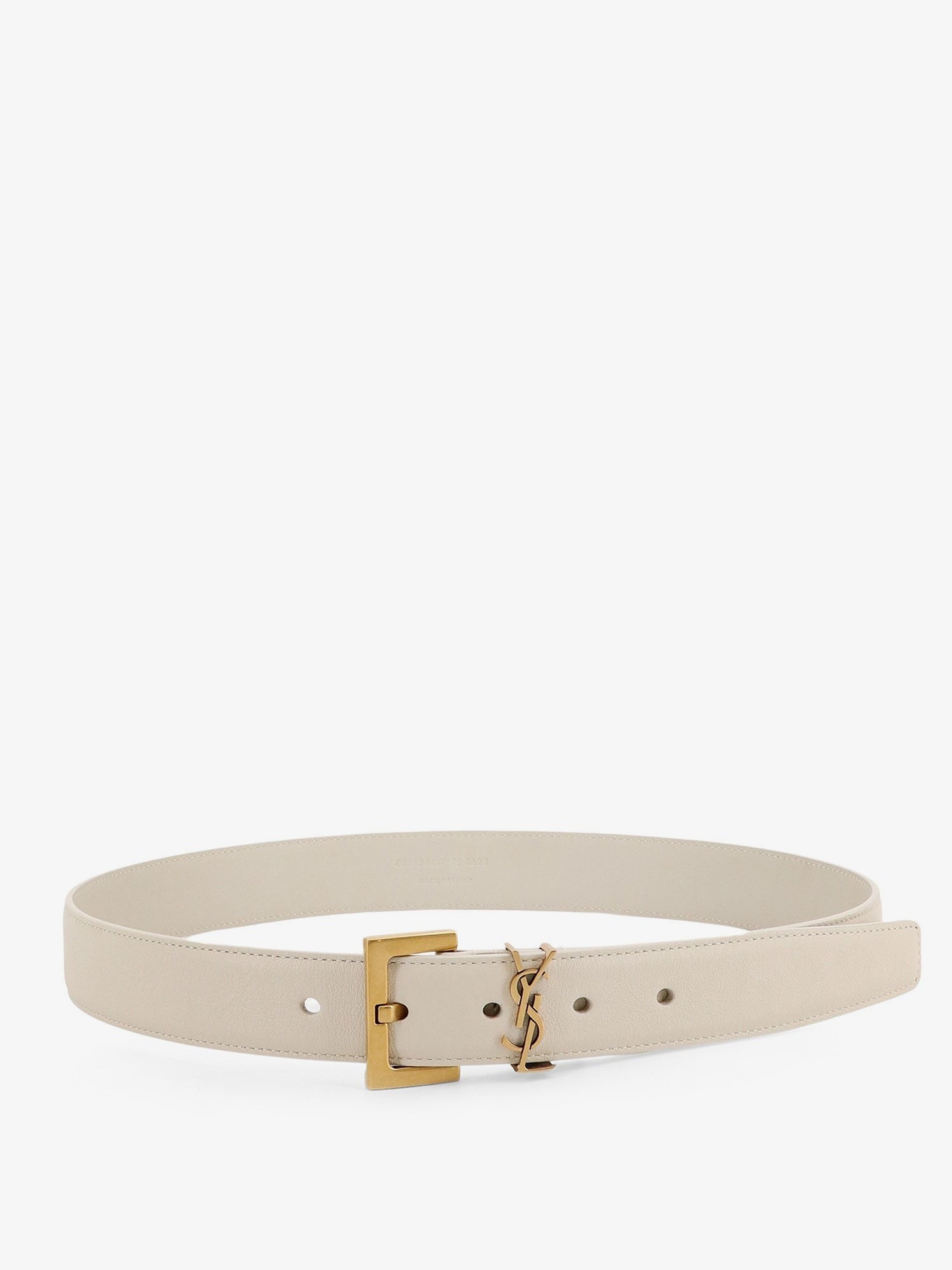 Saint Laurent Women's Leather Belt White