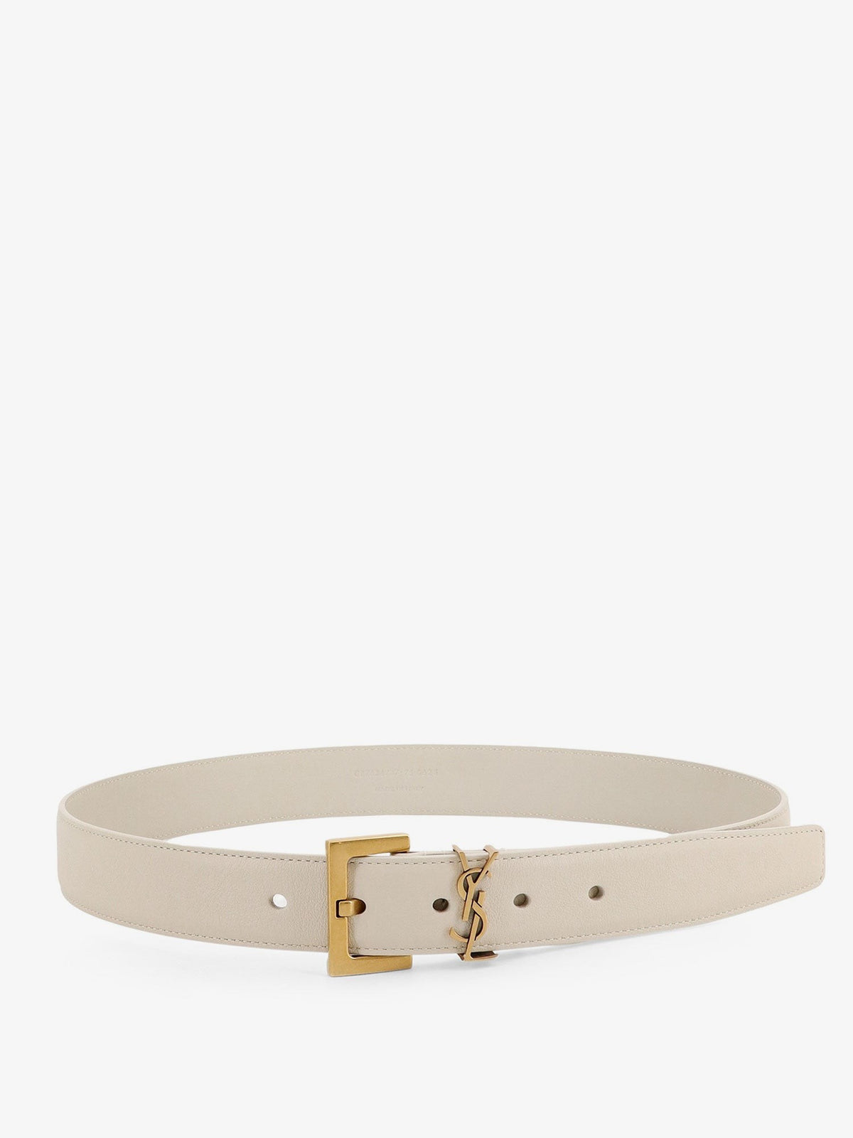 Saint Laurent Women's Leather Belt White