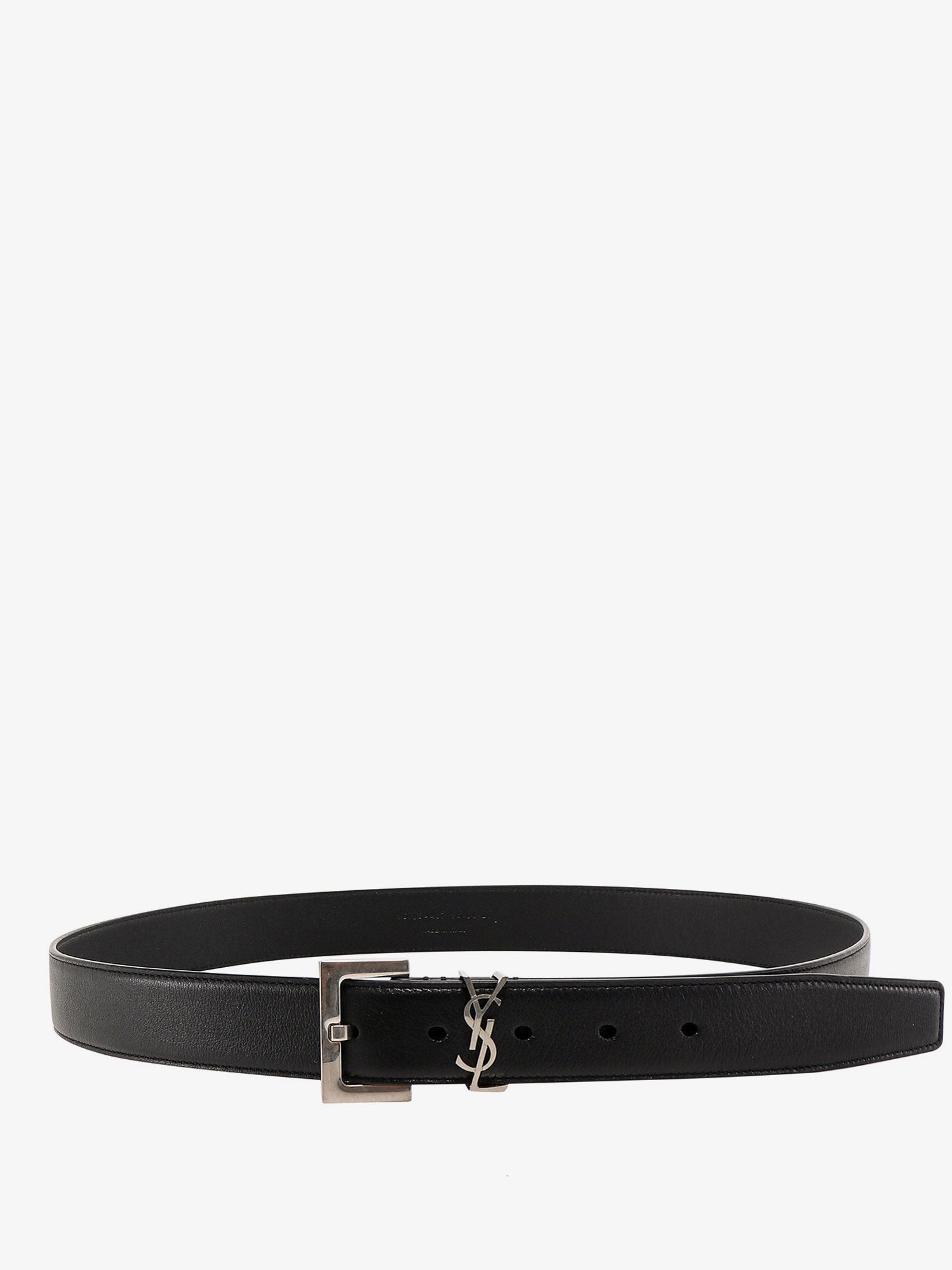 Saint Laurent Women's Leather Belt Black