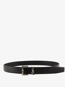 Saint Laurent Women's Leather Belt Black