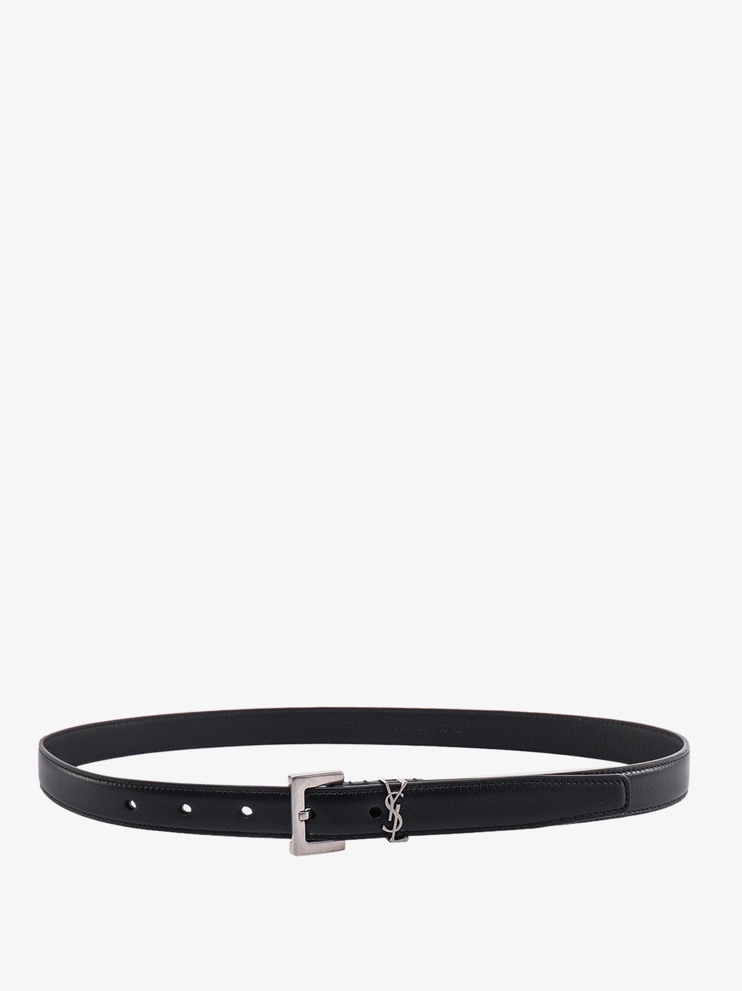 Saint Laurent Women's Leather Belt Black